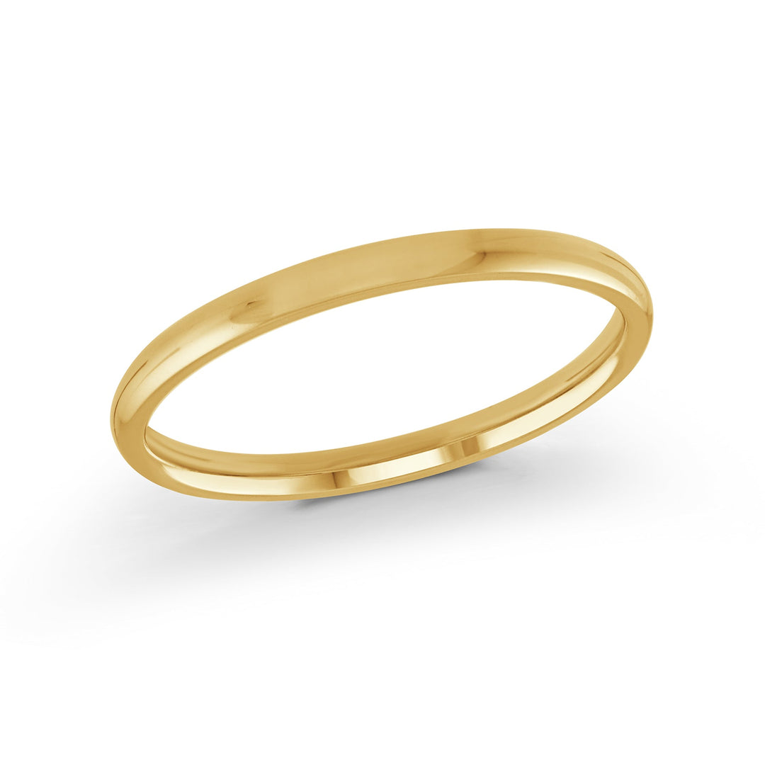 2mm 10K Yellow Gold Plain Band