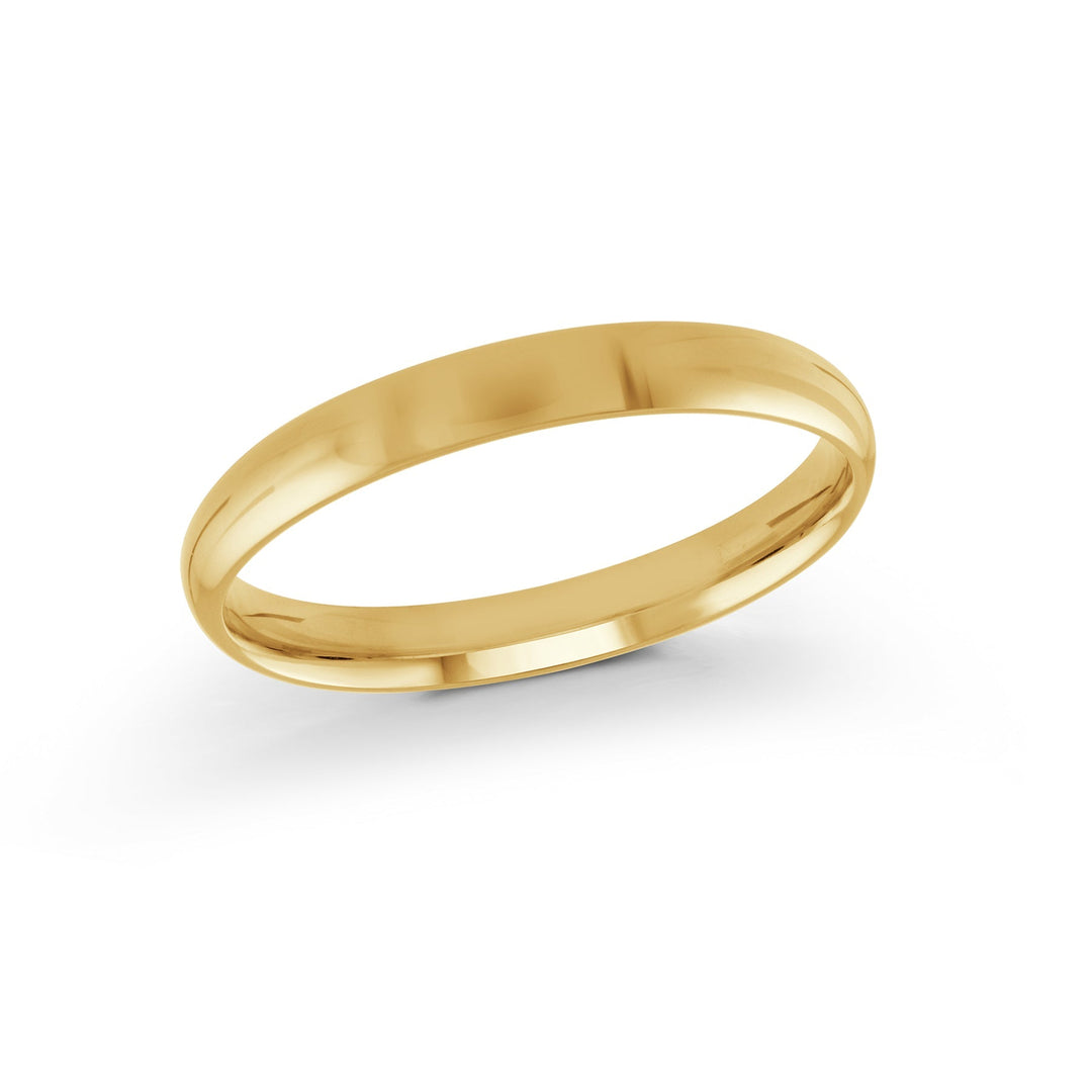 3mm 18K Yellow Gold Plain Band