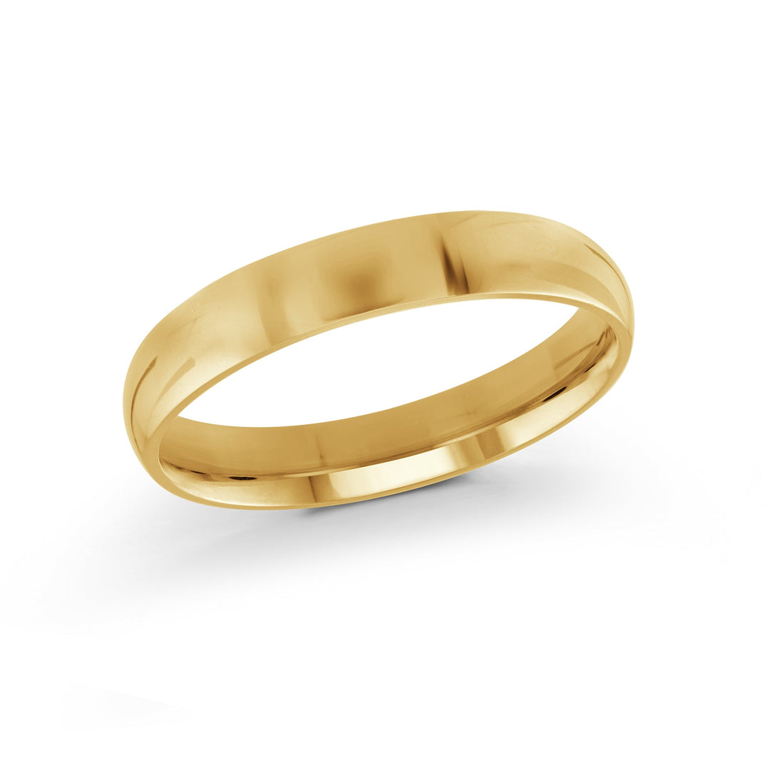 4mm 18K Yellow Gold Plain Band