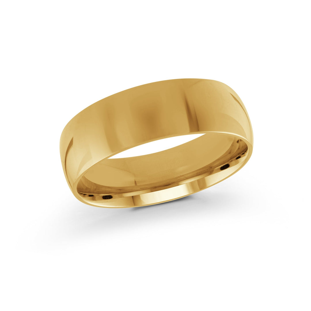 7mm 18K Yellow Gold Plain Band