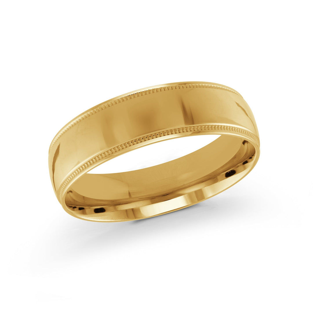 6mm 14K Yellow Gold Plain Band
