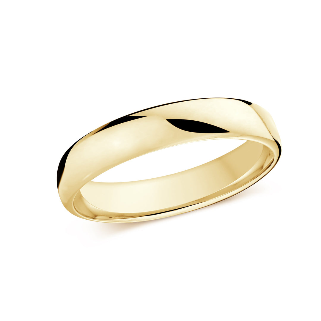 4mm 14K Yellow Gold Plain Band