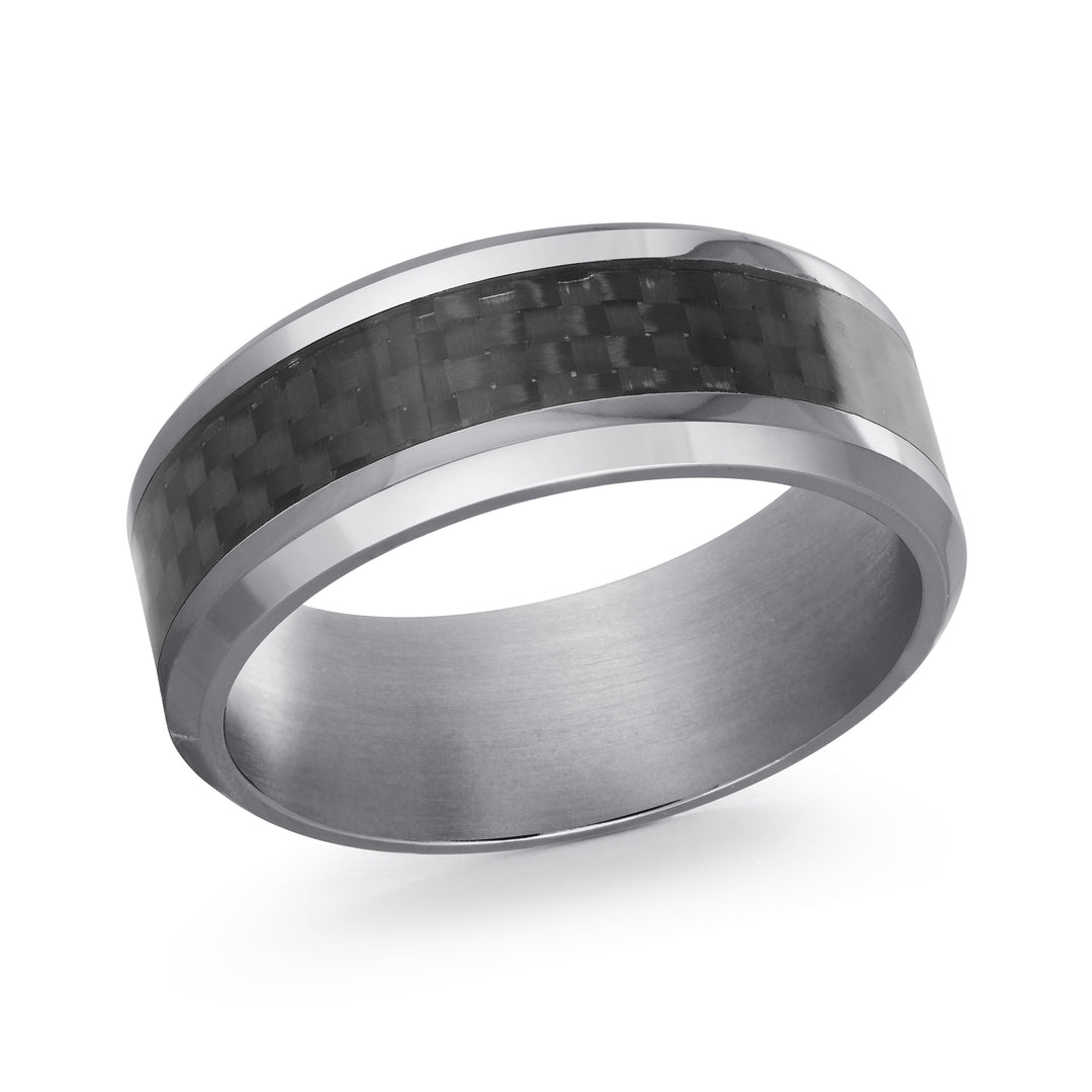 GREY Tantalum Men's Ring Size 8mm