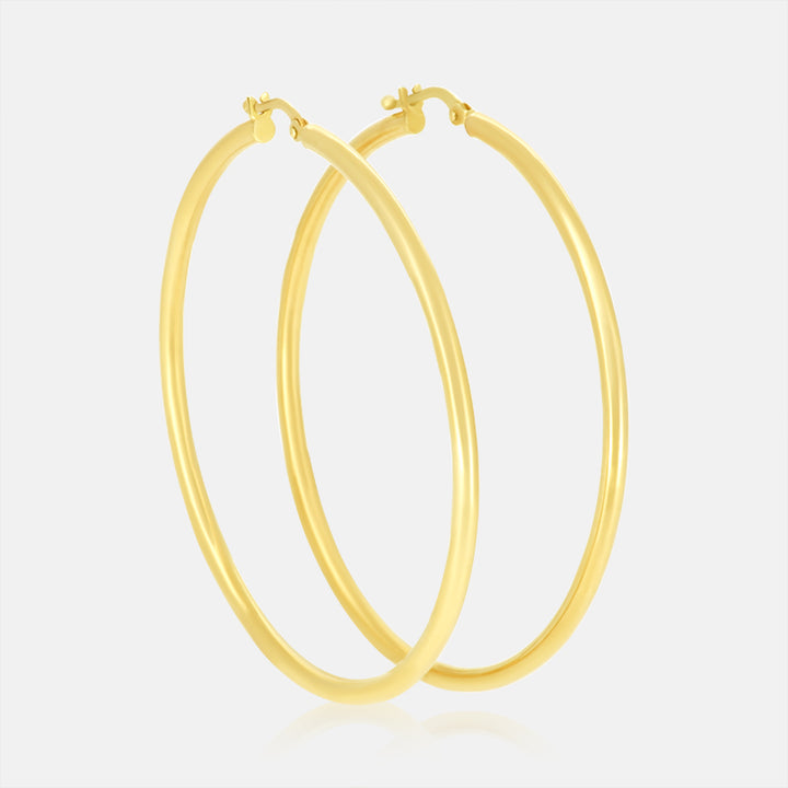 Large Gold Hoop Earrings in 14K Yellow Gold