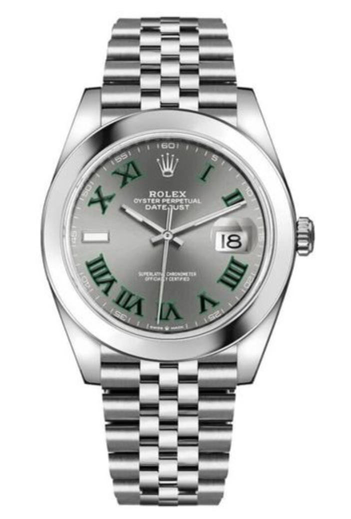 Pre Owned Rolex Datejust 41 Wimbledon Dial on Jubilee 126300 Masina Diamonds Atlanta