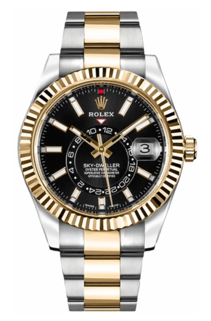 Pre Owned Rolex Sky Dweller Black Dial on Oyster Band 326933