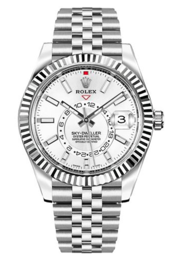 Pre-Owned Rolex Skydweller White Dial on Jubilee Band 326934