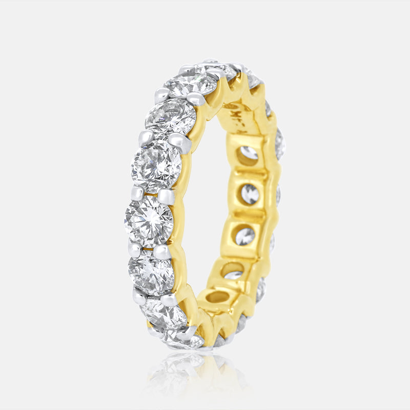 4.00 carat Round Diamond Eternity Band in 14K Yellow Gold