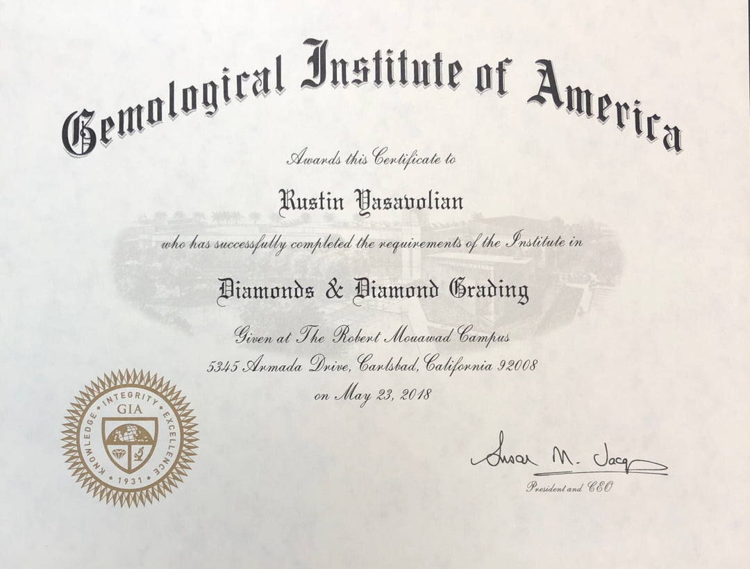 GIA Diamonds and Diamond Grading Certificate