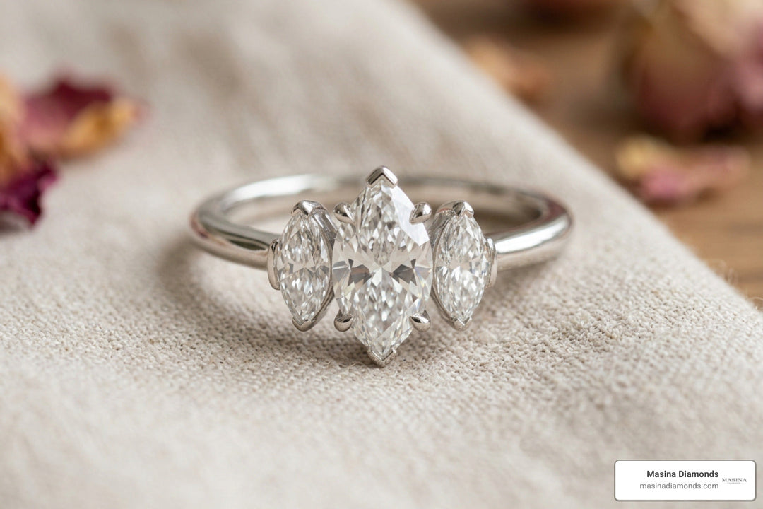 The Ultimate Guide to Buying 3 Stone Marquise Diamond Engagement Rings