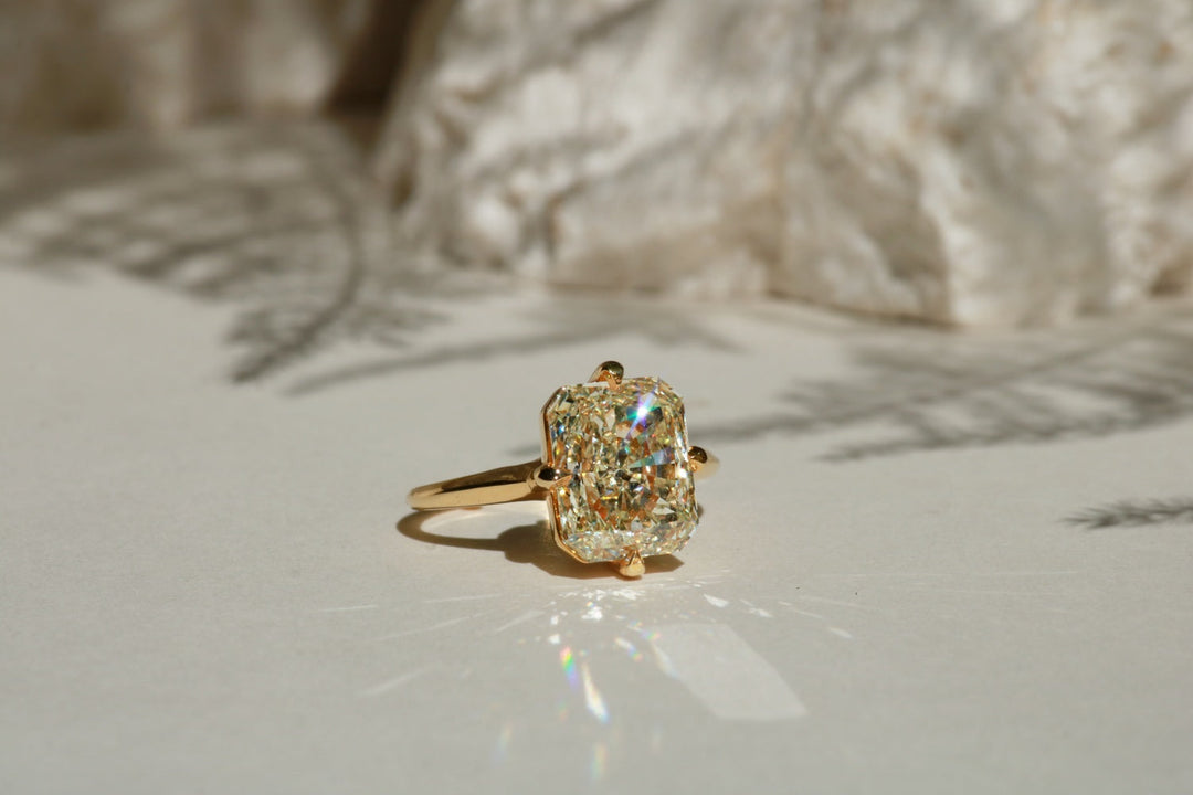 Yellow Radiant Cut Engagement Ring