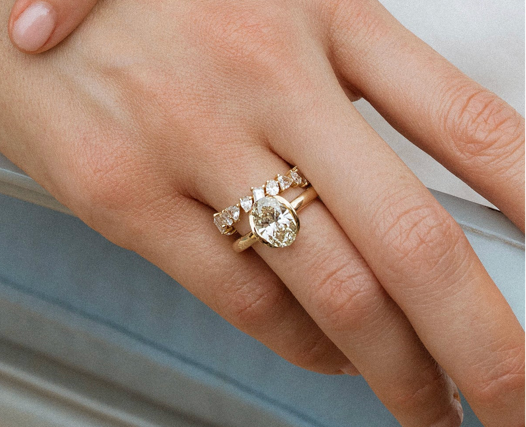 Masina Diamonds oval-cut diamond engagement ring.