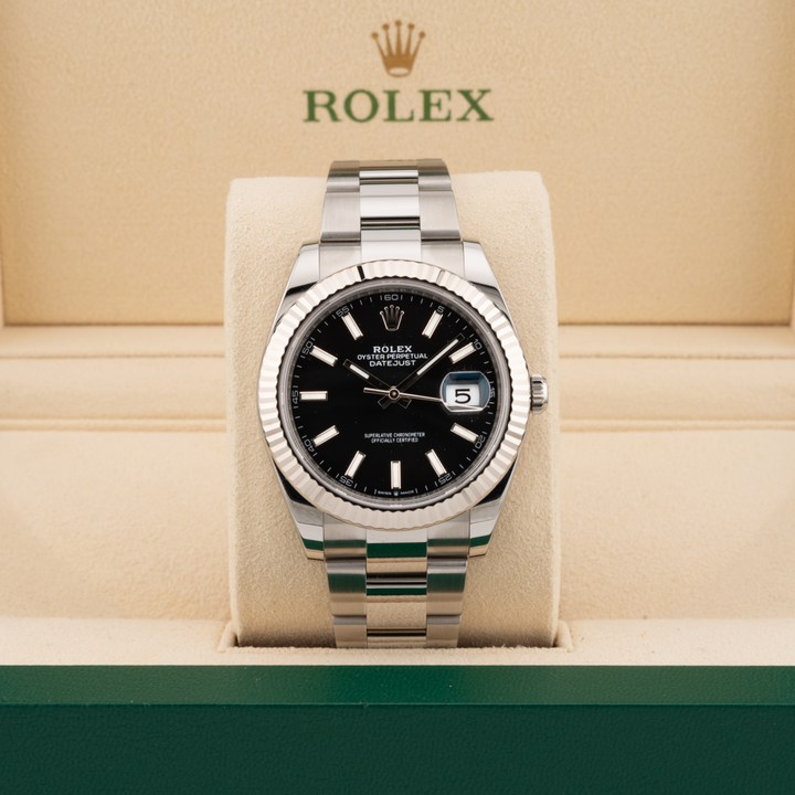 Rolex Datejust 41 126334 black dial on an oyster band 