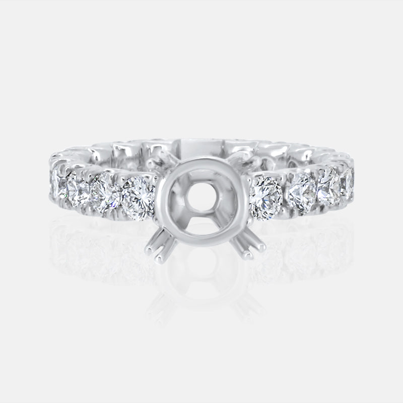 14K White Gold Engagement Ring with 2.00 carat of Diamonds