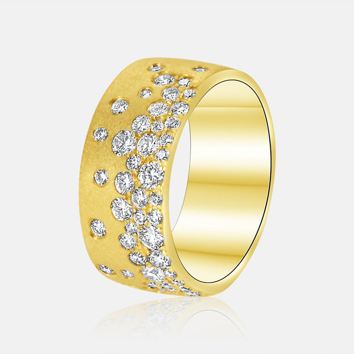 1.04 Carat Cascade Diamond Ring in 14K Yellow Gold