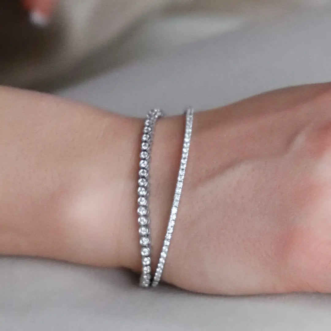 Classic Dainty Diamond Tennis Bracelet in 14 Karat White Gold with 2.00 Carats of Diamonds