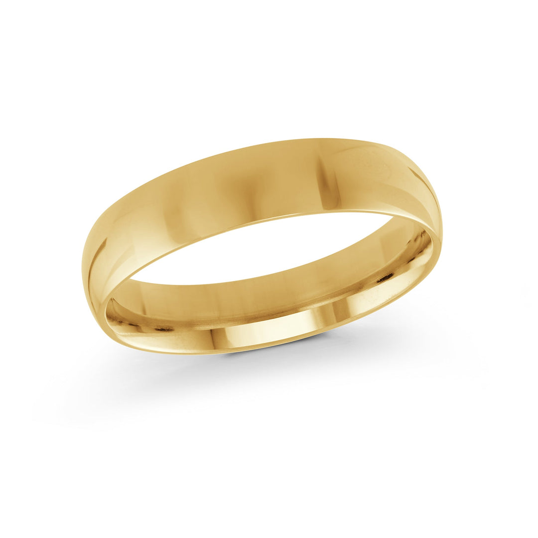 5mm 18K Yellow Gold Plain Band