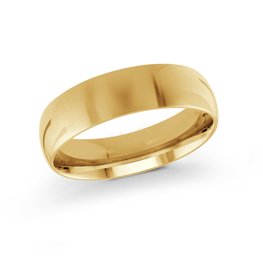 6mm 14K Yellow Gold Plain Band