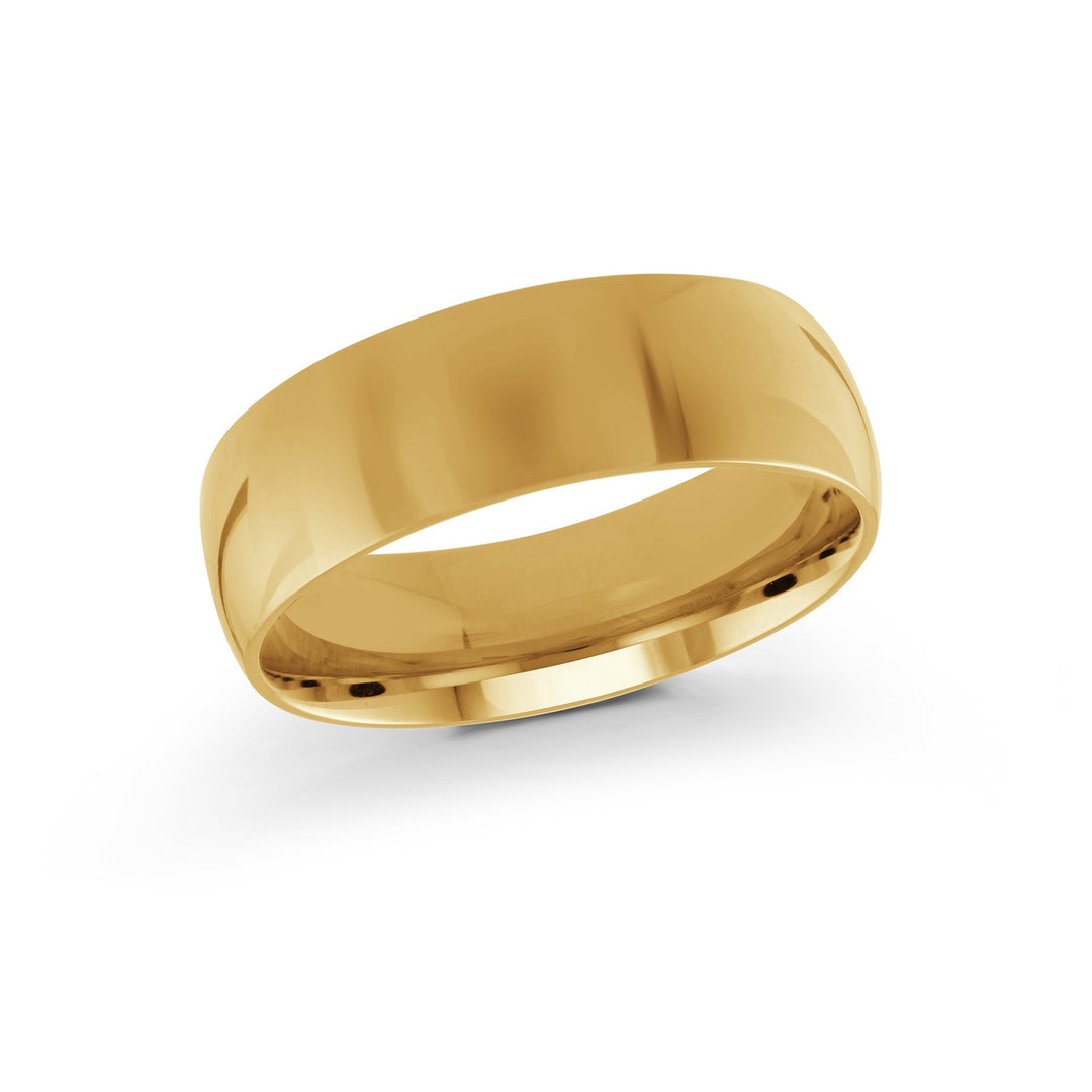 7mm 18K Yellow Gold Plain Band