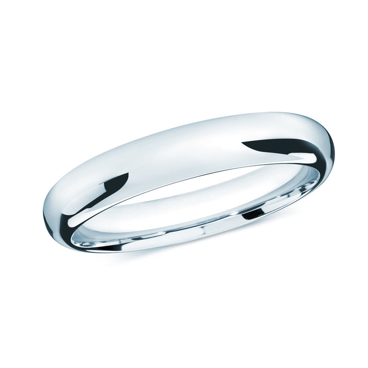 Premium Fit Wedding Band - White - 4mm