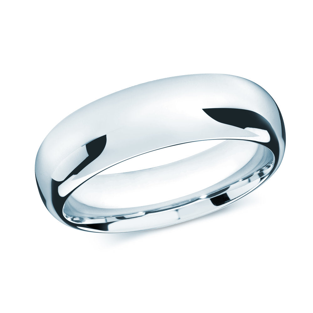 Premium Fit Wedding Band - White - 8mm