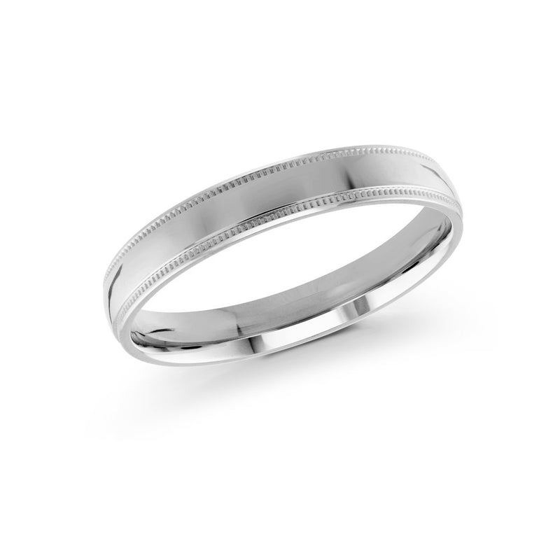 Flat Wedding Band - White - 3mm