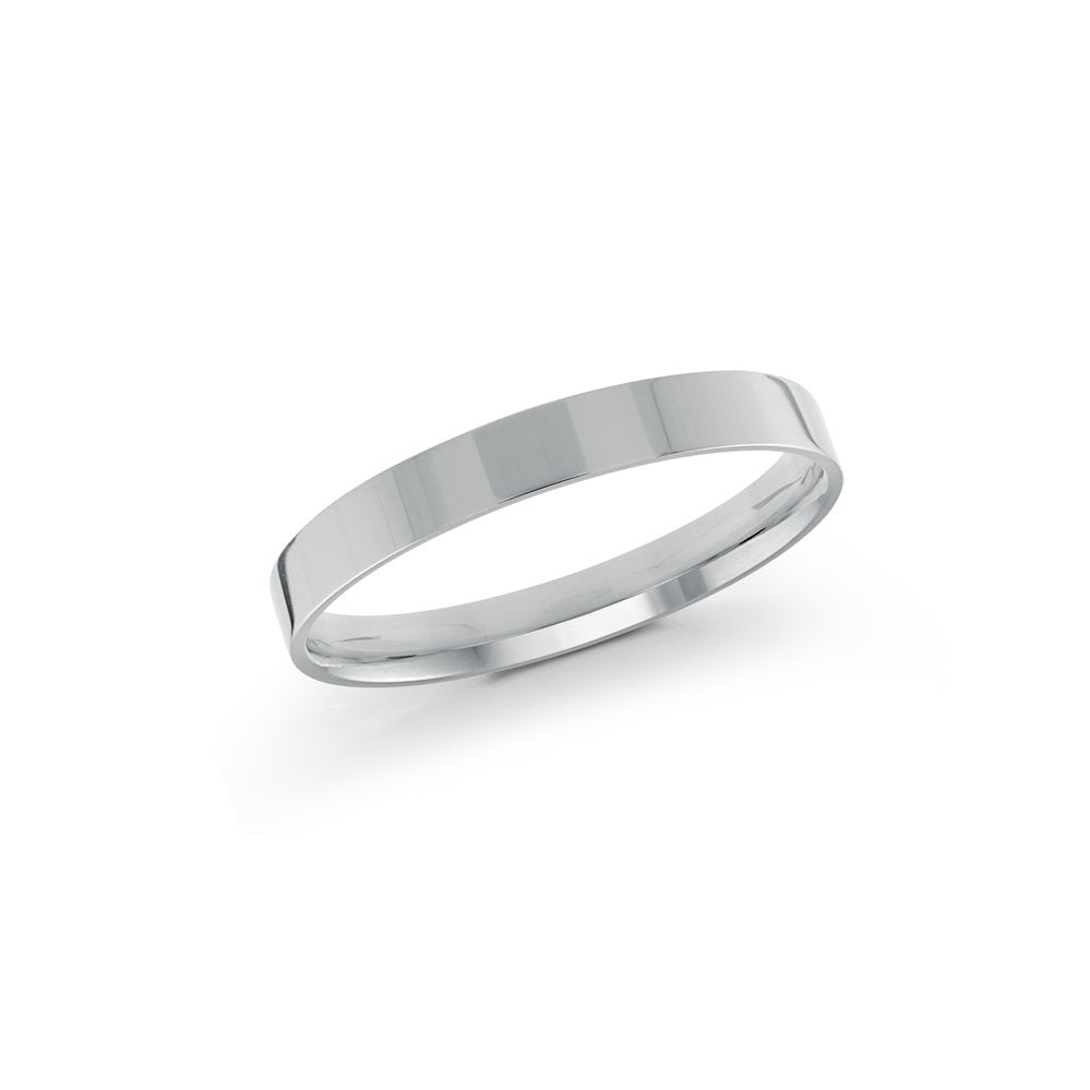 Half Round Wedding Band - White - 2mm