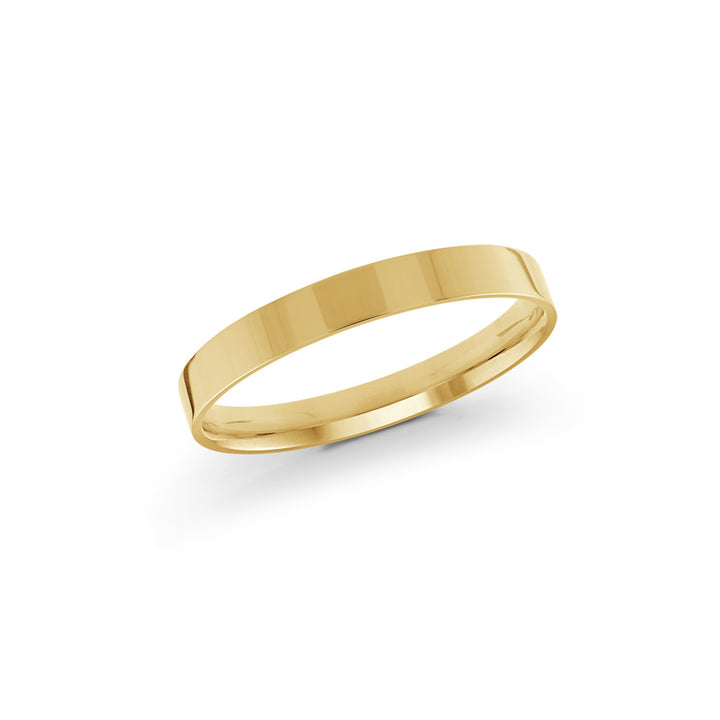 Half Round Wedding Band - Yellow - 2mm