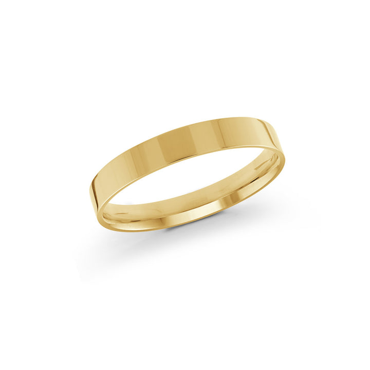Half Round Wedding Band - Yellow - 3mm