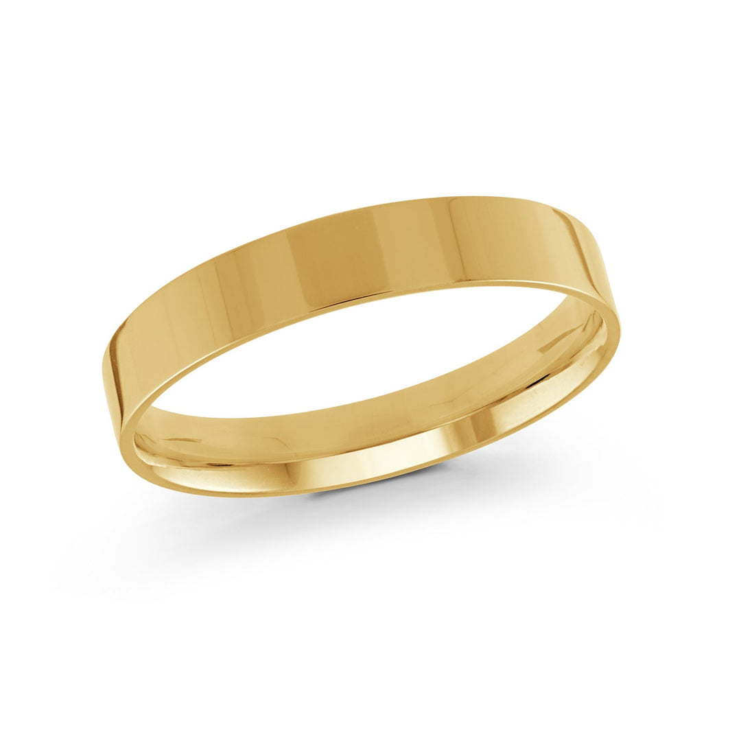 4mm 14K Yellow Gold Plain Band