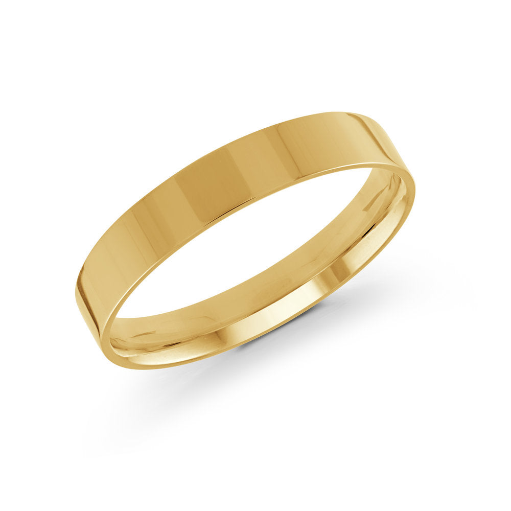 Half Round Wedding Band - Yellow - 4mm