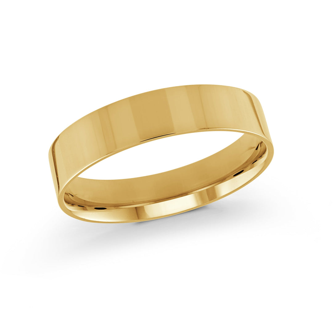 5mm 14K Yellow Gold Plain Band