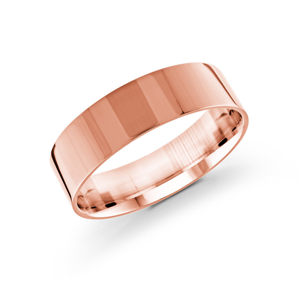 Half Round Wedding Band - Pink - 6mm