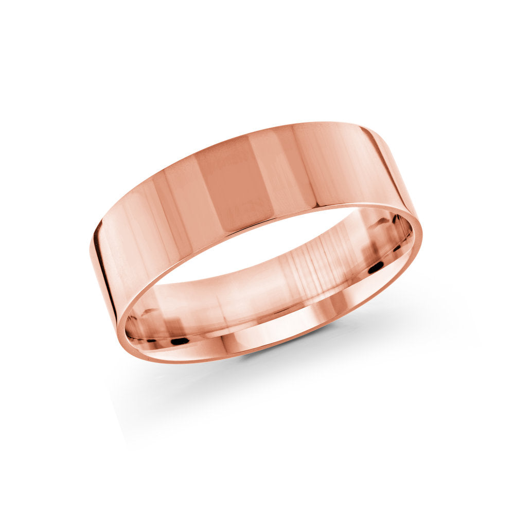 Half Round Wedding Band - Pink - 7mm