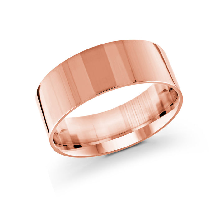 Half Round Wedding Band - Pink - 9mm