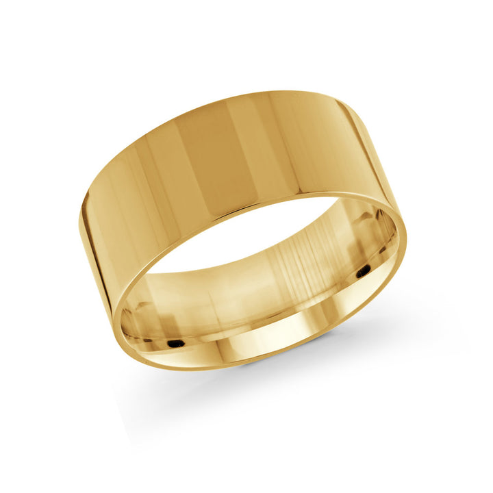 Half Round Wedding Band - Yellow - 10mm