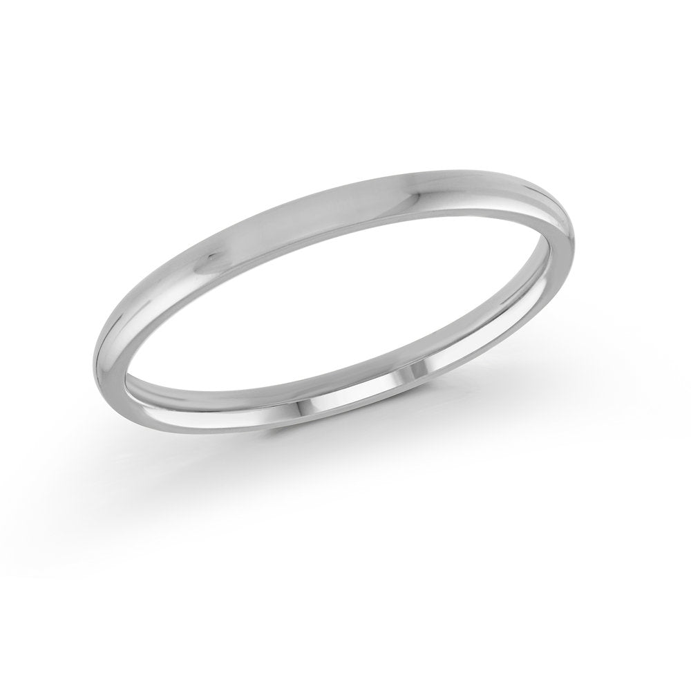Milgrain Wedding Band - White - 2mm