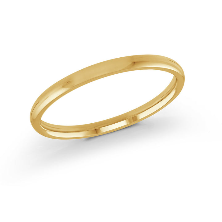 Milgrain Wedding Band - Yellow - 2mm