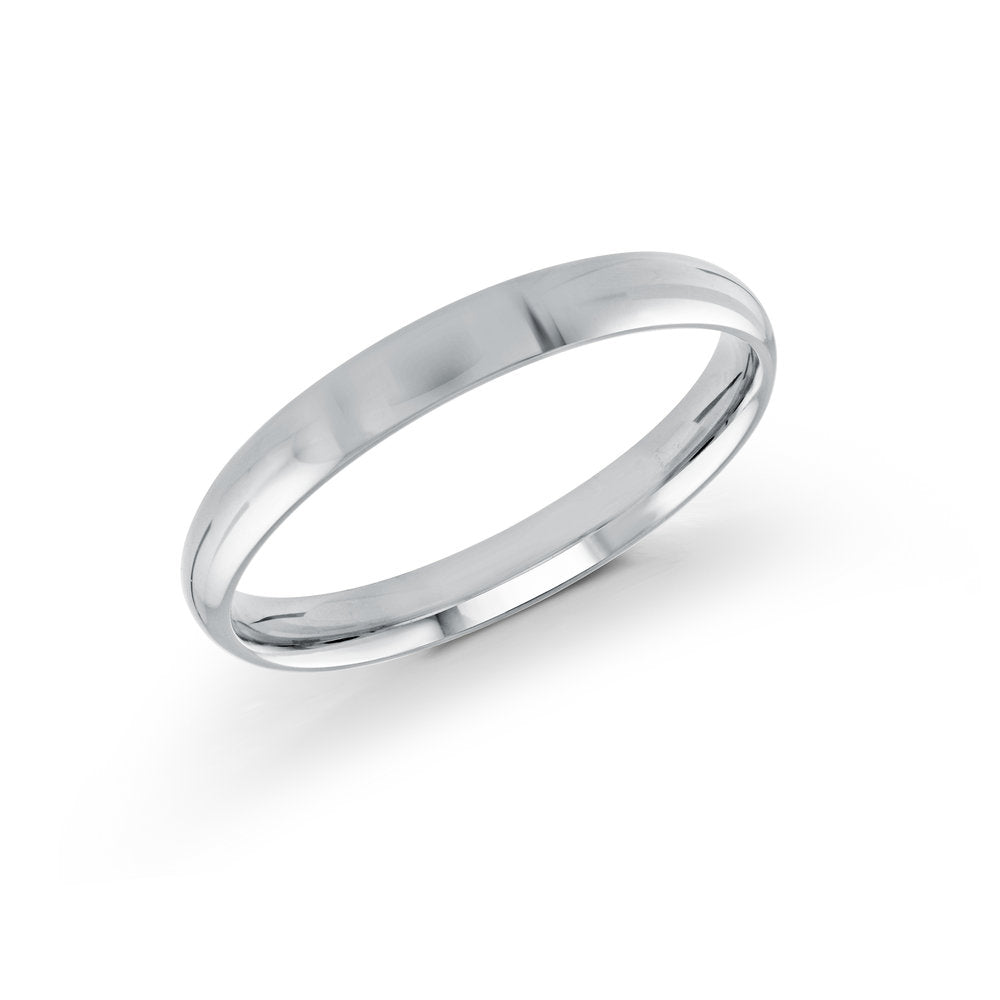 Milgrain Wedding Band - White - 3mm