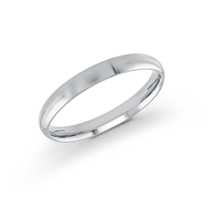 Milgrain Wedding Band - White - 3mm