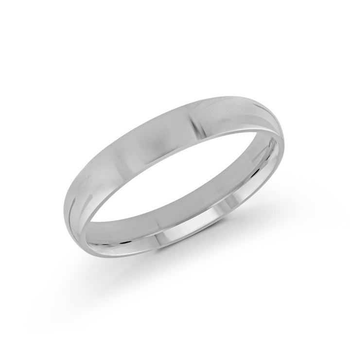 Milgrain Wedding Band - White - 4mm