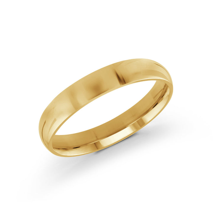 Milgrain Wedding Band - Yellow - 4mm