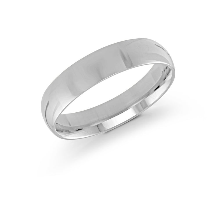Milgrain Wedding Band - White - 5mm