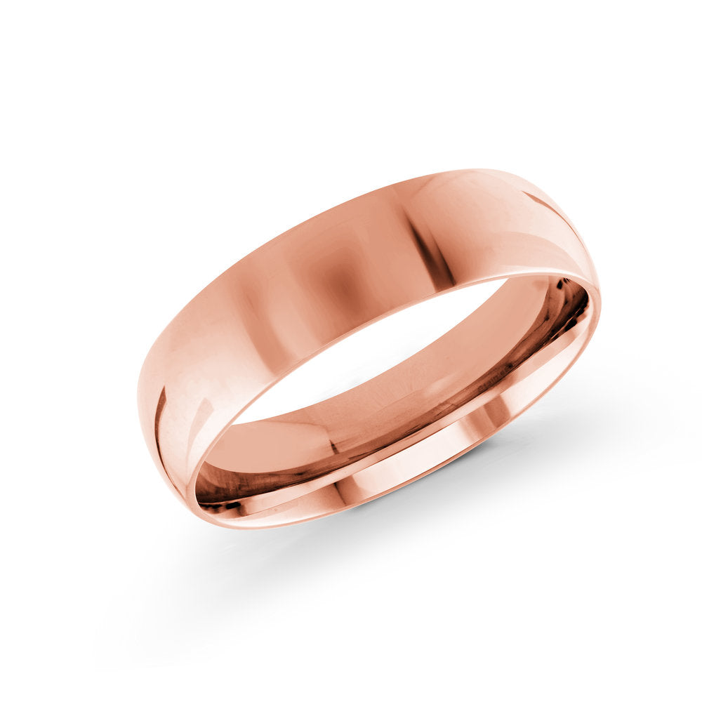 Milgrain Wedding Band - Pink - 6mm