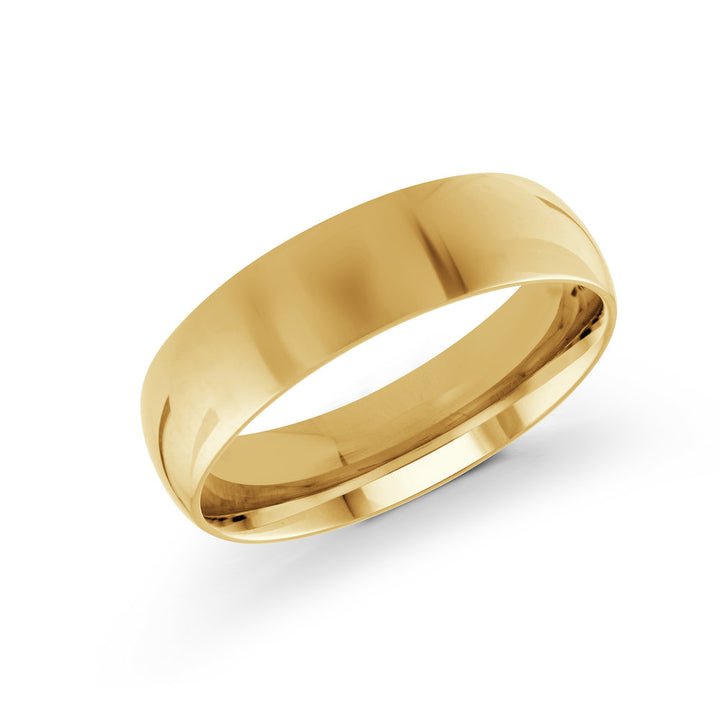 Milgrain Wedding Band - Yellow - 6mm