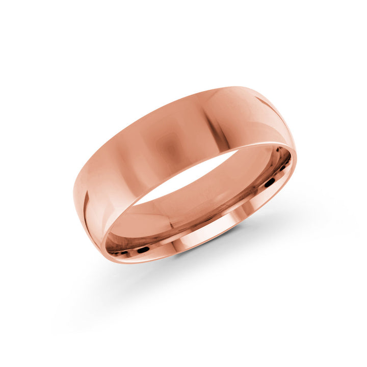 Milgrain Wedding Band - Pink - 7mm