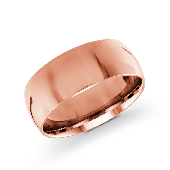 Milgrain Wedding Band - Pink - 8mm