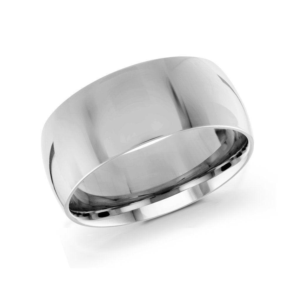 Milgrain Wedding Band - White - 9mm