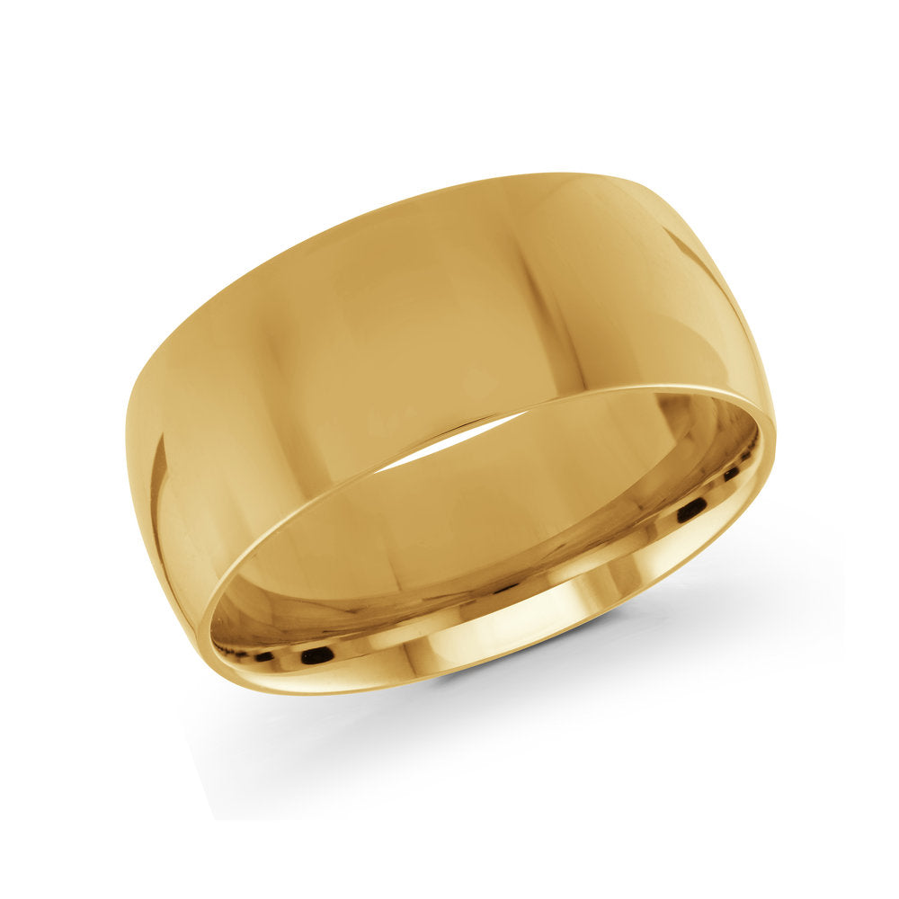 Milgrain Wedding Band - Yellow - 9mm