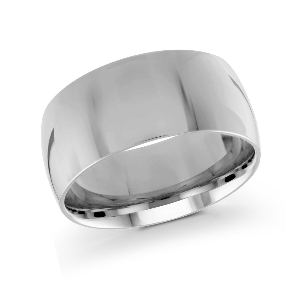 Milgrain Wedding Band - White - 10mm
